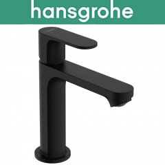 Смеситель Hansgrohe (art 72588670) для раковины однорычажный с сливной гарнитурой, Rebris S 110 Coolstart ecosmart, Чёрный мат Кропивницький