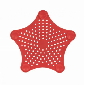 Решетка для раковины Mine Звезда 18х18 см Красный (hub_1ndzb2)