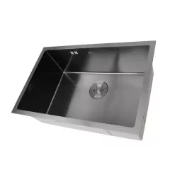 Кухонная мойка Nett NB-6845 680х450 с PVD покрытием из нержавейки черная металлик (1 мм) Хмельницкий