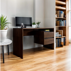 Стол письменный прямой Tobi Sho ST-0006 с выдвижными ящиками 1250х755х516 Венге темный Ворожба