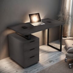 Стол письменный Tobi Sho MX-0003 с металлической опорой и ящиками 1200х755х600 Антрацит Вышгород
