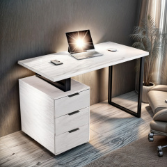 Стіл письмовий Tobi Sho MX-0003 з металевою опорою та шухлядами 1200х755х600 Білий Ворожба