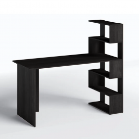 Стіл комп'ютерний Tobi Sho ST-0015 з боковим стелажем 1416х750х600 Антрацит