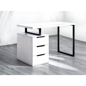 Стіл письмовий Tobi Sho MX-0003 з металевою опорою та шухлядами 1200х755х600 Білий