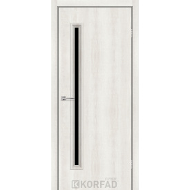 Міжкімнатні двері Корнер Глас-01 чорне скло 600х900х2000 мм 