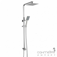 Душевая стойка без смесителя Lidz Kubis 1120 никель Вишневе