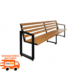Скамейка Tobi Sho садово-парковая усиленная с подлокотниками в стиле Лофт 2 м цвет Дуб