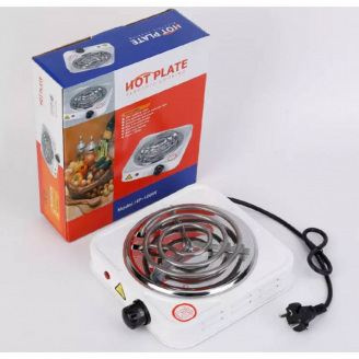 Плита электрическая однокомфорочная спиральная Hot Plate JX-1010B 1000W White