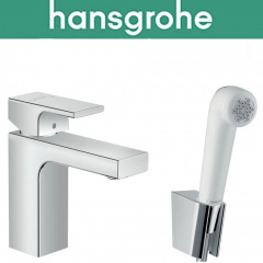 Смеситель Hansgrohe (art 71216000) для раковины однорычажный, с гигиеническим душем и душевым шлангом, Vernis Shape 100, Хром Хмельницький