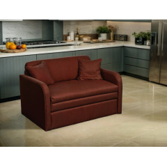 Диван-кресло Tobi Sho Юниор-1.0 раскладной мягкий для кухни велюр Magic Terracotta, 1180х800х800 мм Доманёвка