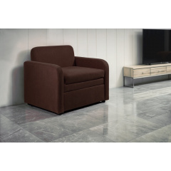 Крісло Tobi Sho Юніор-0.7 розкладне м'яке для дітей велюр Magic Dark Brown, 880х800х800 мм Ізюм