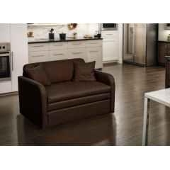 Диван Tobi Sho Юниор-1.4 раскладной мягкий для гостиной рогожка Gold Brown/02, 1580х800х800 мм Покровск