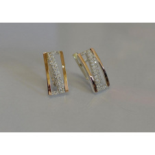 Сережки зі срібла Sil 059s Прозорий (Sil-948)