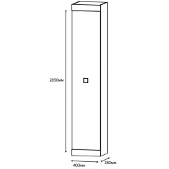 Пенал закритий Еверест Соната Сонома Білий (Son-22) Київ