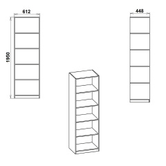 Стеллаж Компанит КШ 1 Венге (kom-314) Кропивницкий
