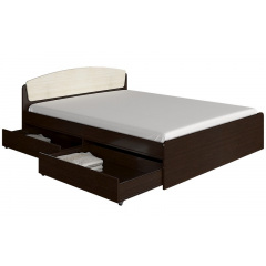 Кровать Эверест Астория с ящиками Венге комби (879234) Ровно
