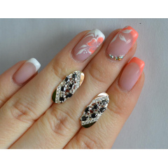 Серебряные серьги Sil с золотыми пластинами 116s-14 Черный (Sil-1264) Новая Каховка