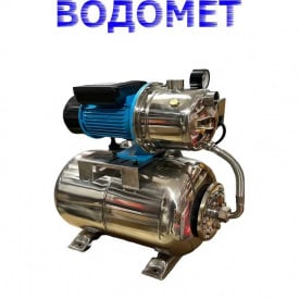 Насосна станція AUTO JSS100 Н=45М, Q=3кбМ, P=1100 Вт, 1" (корпус - нерж,бак - нерж), Водомет Словенія