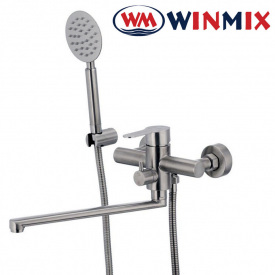 Смеситель для ванны длинный нос Winmix "Dax Euro" (Chr-006), Польша (нержавеющая сталь)