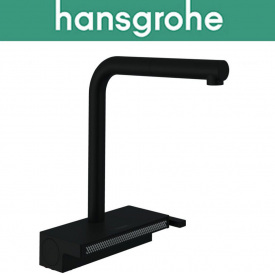 Смеситель Hansgrohe (art 73830670) Aquno Select M81 для кухни с вытяжным изливом, 2jet, sBox, черный матовый