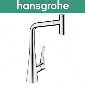 Смеситель Hansgrohe (art 14884000) для кухни Metris Select 320, с выдвижным изливом
