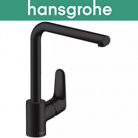 Смеситель Hansgrohe (art 31817670) Focus 280 для кухни однорычажный с поворотным изливом, Чёрный мат