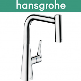 Смеситель Hansgrohe (art 73823000) для кухни, с вытяжным душем Eco 220 2jet, sBox