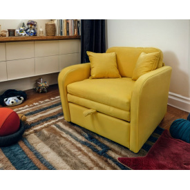 Крісло Tobi Sho Юніор-0.7 розкладне м'яке для дітей велюр Magic Amber, 880х800х800 мм