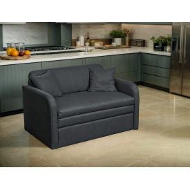 Диван-кресло Tobi Sho Юниор-1.0 раскладной мягкий для кухни велюр Magic Dark Grey, 1180х800х800 мм