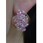Серьги серебренные Sil Myau с золотыми вставками 082s-4 Розовый (Sil-689) Ивано-Франковск