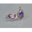 Серебряные серьги Sil с золотыми пластинами 038s2-10 Фиолет (Sil-1214) Киев