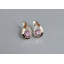 Серебряные серьги Sil с золотыми накладками 144s-8 Розовый (Sil-1163) Михайловка