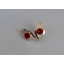 Серебряные серьги Sil с золотыми вставками 145s-1 Красный (Sil-1013) Ровно