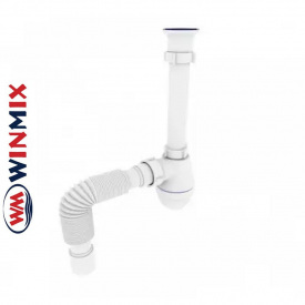 Сифон для умывальника SU-03-A 1 1/2"(40) с резьбовым выпуском, Winmix Польша