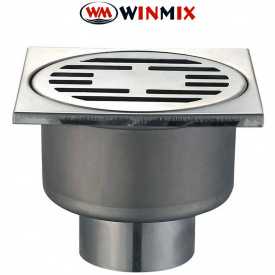 Душевой трап из нержавеющей стали SUS304 Drain-01-10x10-180 (прямой отвод), Winmix. Польша