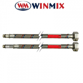 Гибкий шланг для подключения воды M10 120 см, Winmix нерж. (пара)