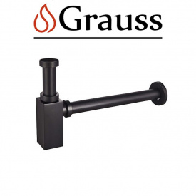 Сифон для умывальника BT-02-05 1 1/4'' (Цвет Черный), Grauss Чехия