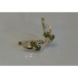 Сережки срібні Sil 076s-16 Оліва (Sil-964)