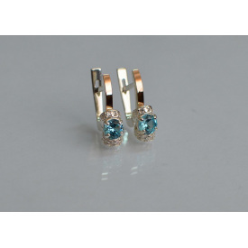 Срібна каблучка Sil з золотом 137s-6 Лаванда (Sil-1224)