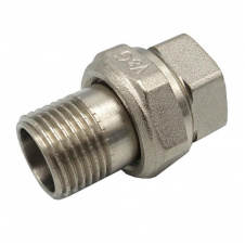 Сгон американка Valogin 1/2" ВН прямой, никелированная латунь