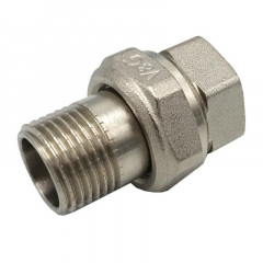 Сгон американка Valogin 1/2" ВН прямой, никелированная латунь Полтава