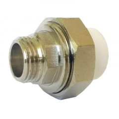 Американка Tebo Ø.40х1 1/4" НР PPR евроконус белый Надвірна