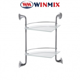 Полка стеклянная угловая 2-ярусная Winmix LR1507-2 (LL1408)