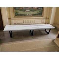 Лавка без спинки Tobi sho Австрия в стиле лофт Topalit Mono Design Афионский камень, 300 см Изюм