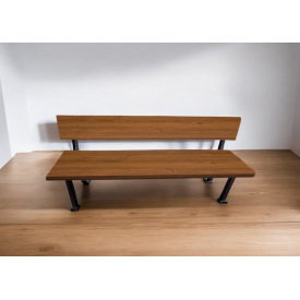 Скамейка без подлокотников Tobi sho Австрия в стиле лофт Topalit Mono Design Орех, 150 см