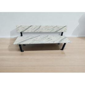 Скамейка в стиле лофт Tobi sho Австрия без подлокотников Topalit Mono Design Афионский камень, 100 см