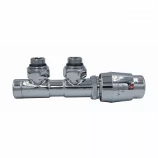 Фото - Кран для радиатора Vario Term TWINS Piсco 3/4" угловой правый, хром Кран для радиатора Vario Term TWINS Piсco 3/4" угловой правый, хром