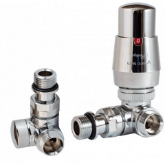 Комплект кранов 3-х осевой Vario Term Vision 1/2"x1/2" угловой, хром (VIGS0202CFK/P(Cu)) Бровари