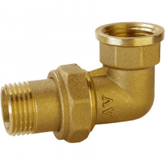 Сгон американка угловая латунная VA Б0838А 1/2″ВР х 1/2″НР штампованная с резиновой прокладкой Кам'янець-Подільський