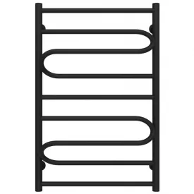 Полотенцесушитель водяной Deffi Вилла 500х800 нержавеющая сталь, черный, нижнее подключение